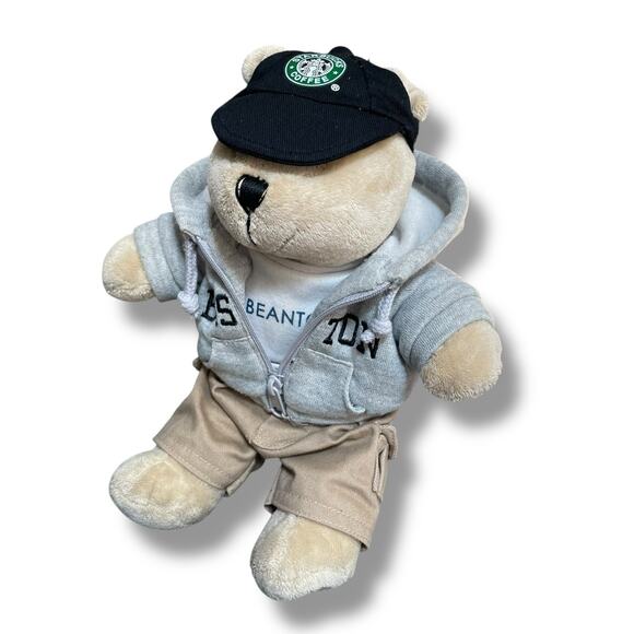 Starbucks Plush Boston Bearista Coffee Stuffed Animal Nursery Decor Gift 11" - Picture 6 of 13
